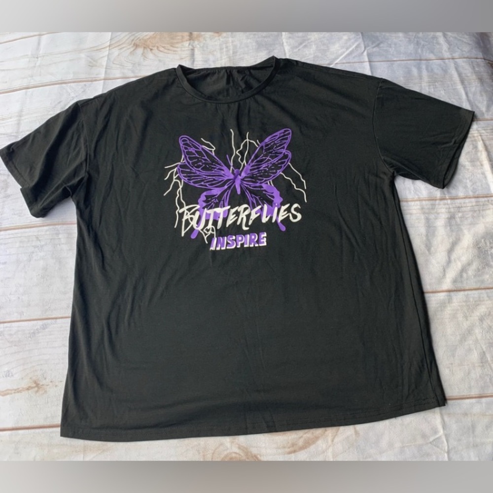 Perout Black Short Sleeve Tshirt Size XL